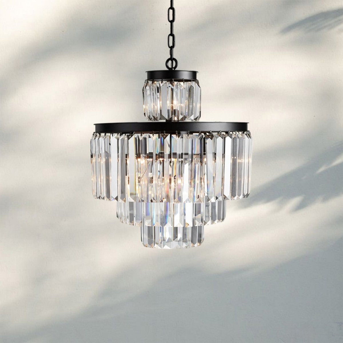 Layland Tiered Round Chandelier Lighting - Auralume